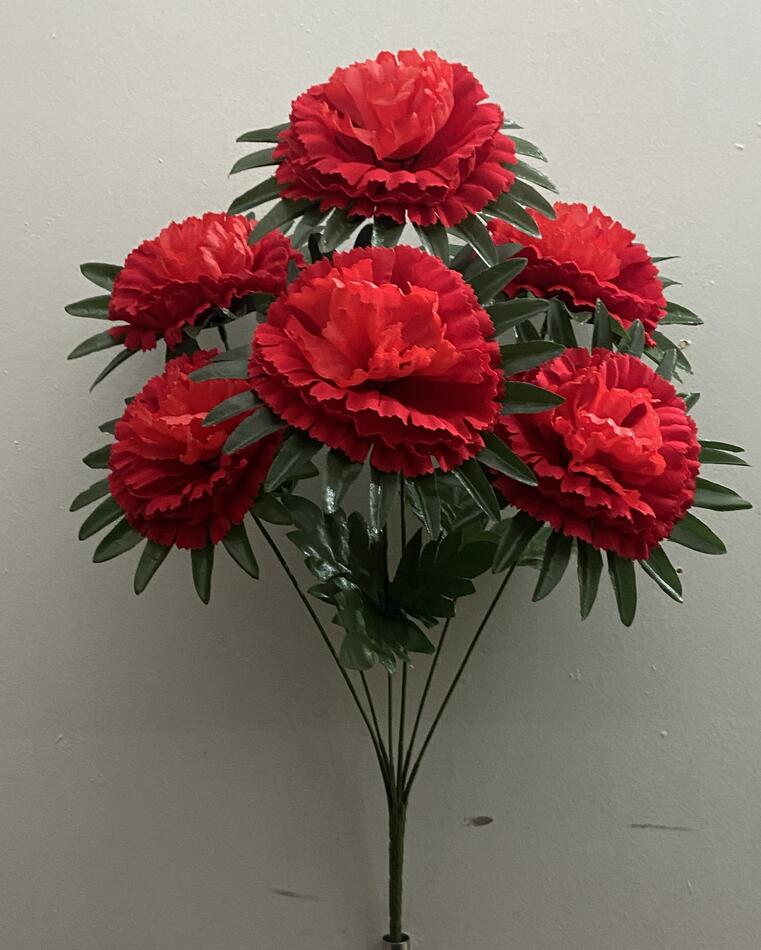 Бархатная гвохдика с листом 6 ка