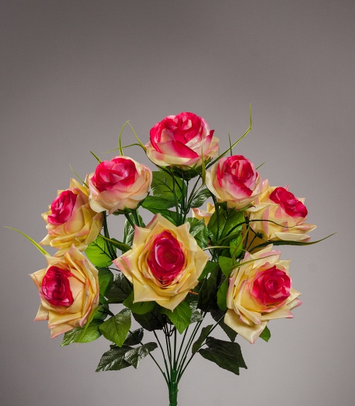 Искусственные цветы роза и бутон