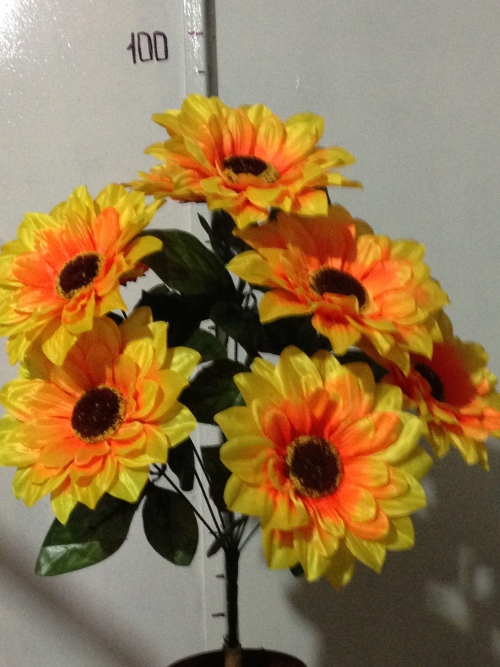 Искусственные цветы Подсолнух атласный-9