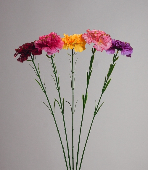 Искусственная ветка Гвоздика с золотом