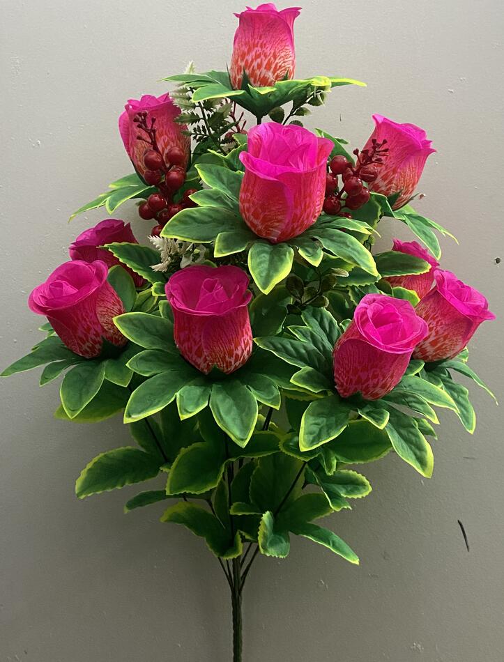 Бутон тигр с листом с калинкою не пресс