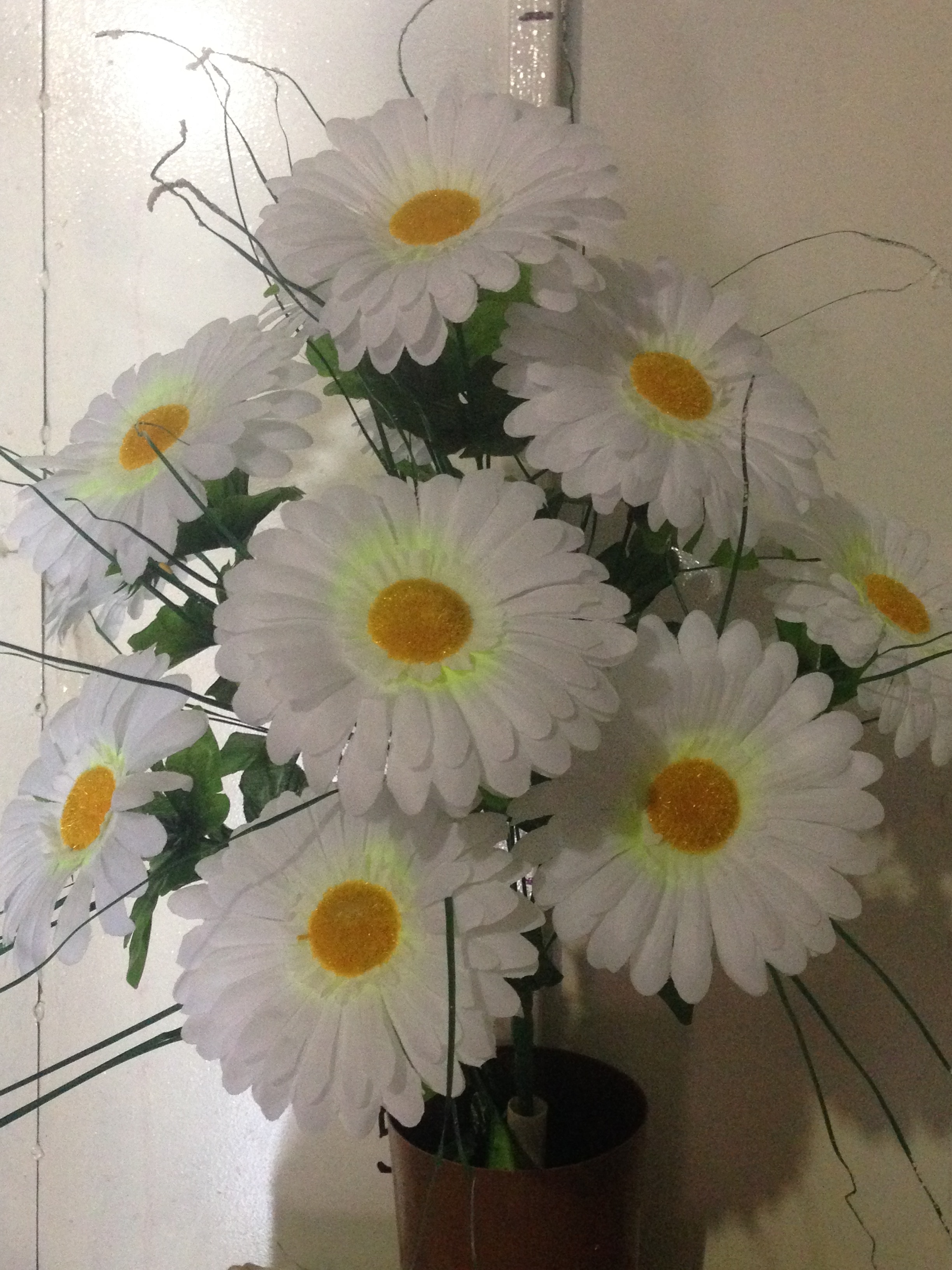 Искуственные цветы оптом Ромашка цветная 11 ка