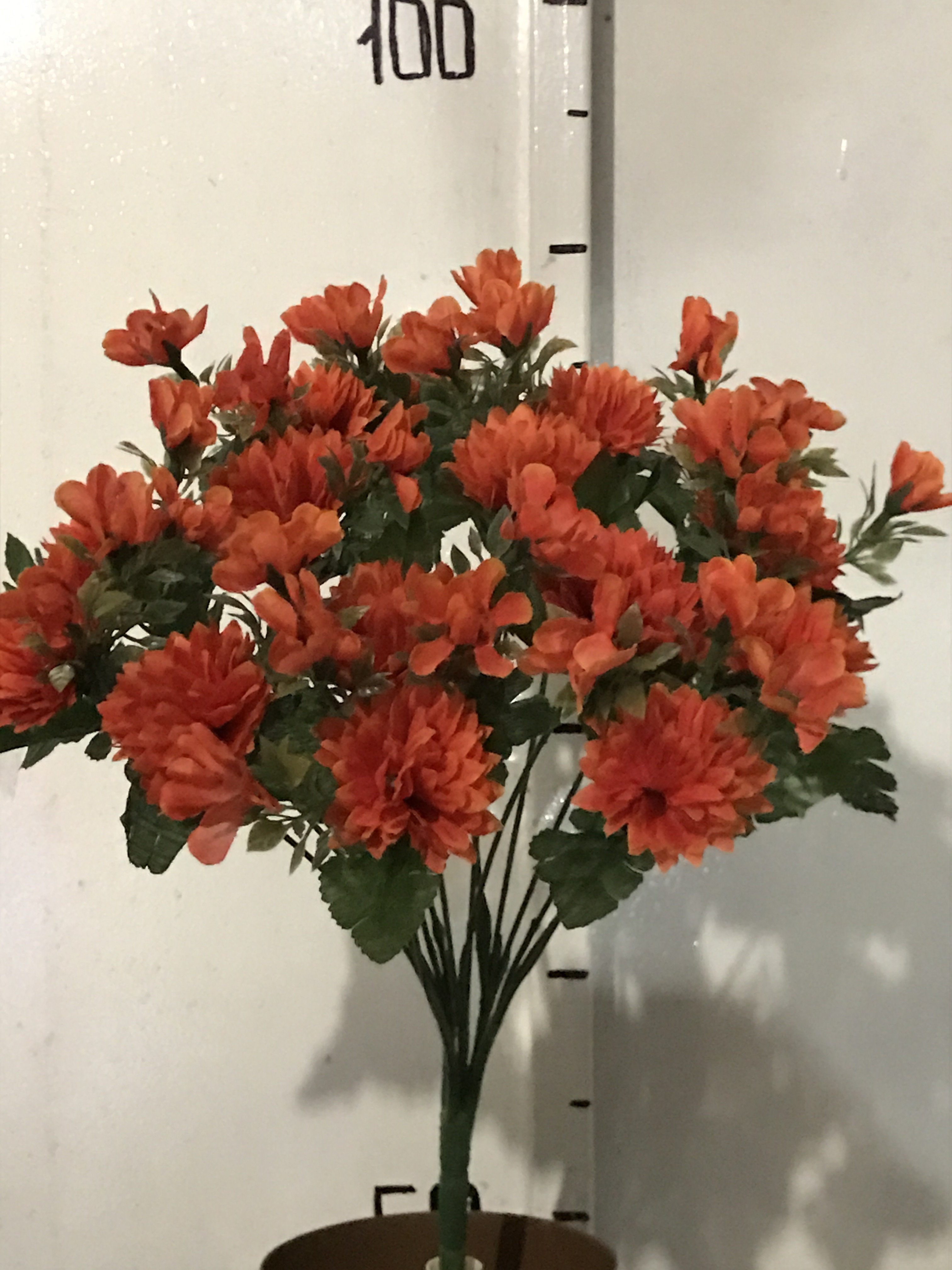 Искусственные цветы оптом Хризантема вазон