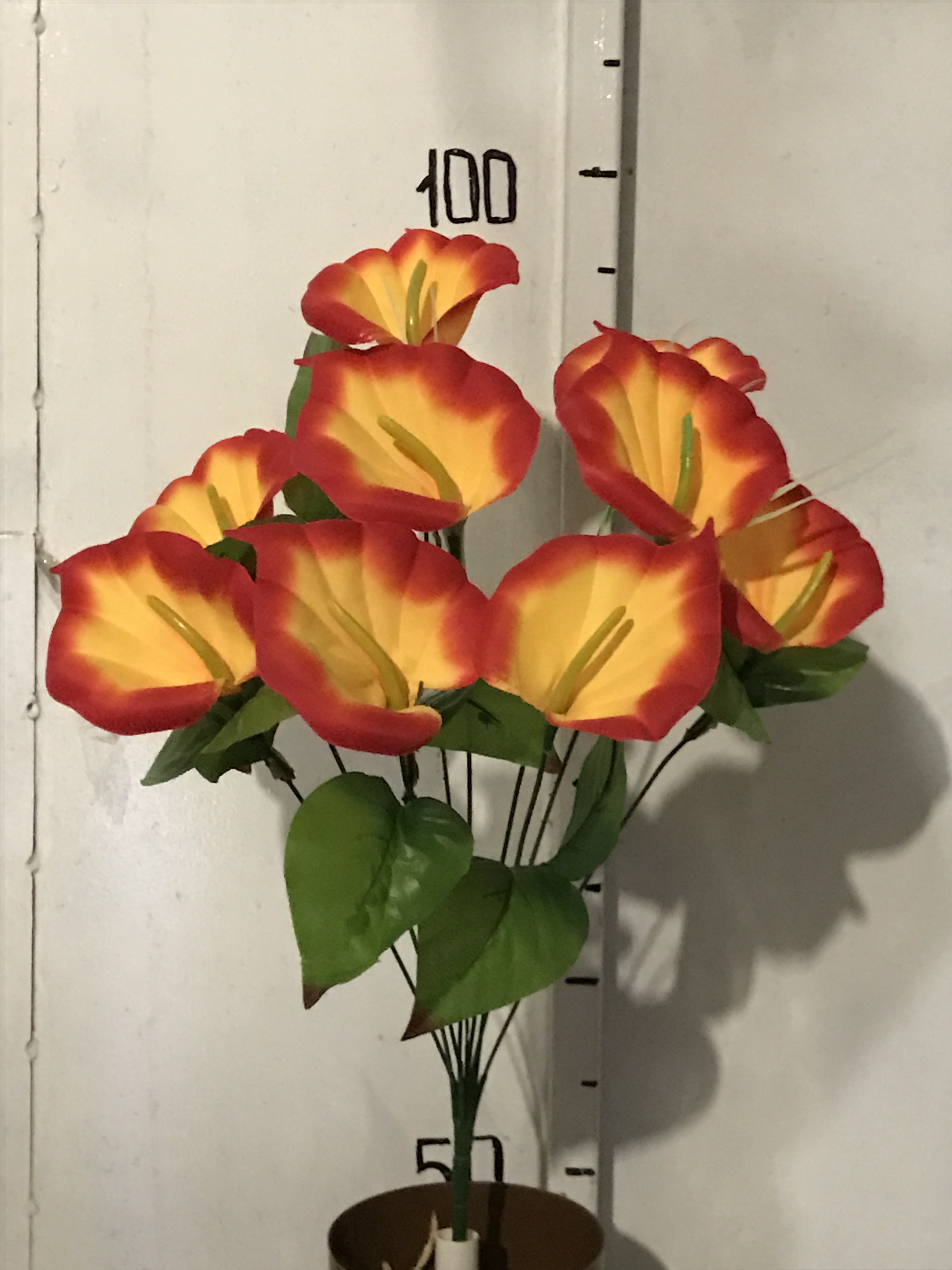 Искусственные цветы оптом Калла бархатная цветная 9 ка