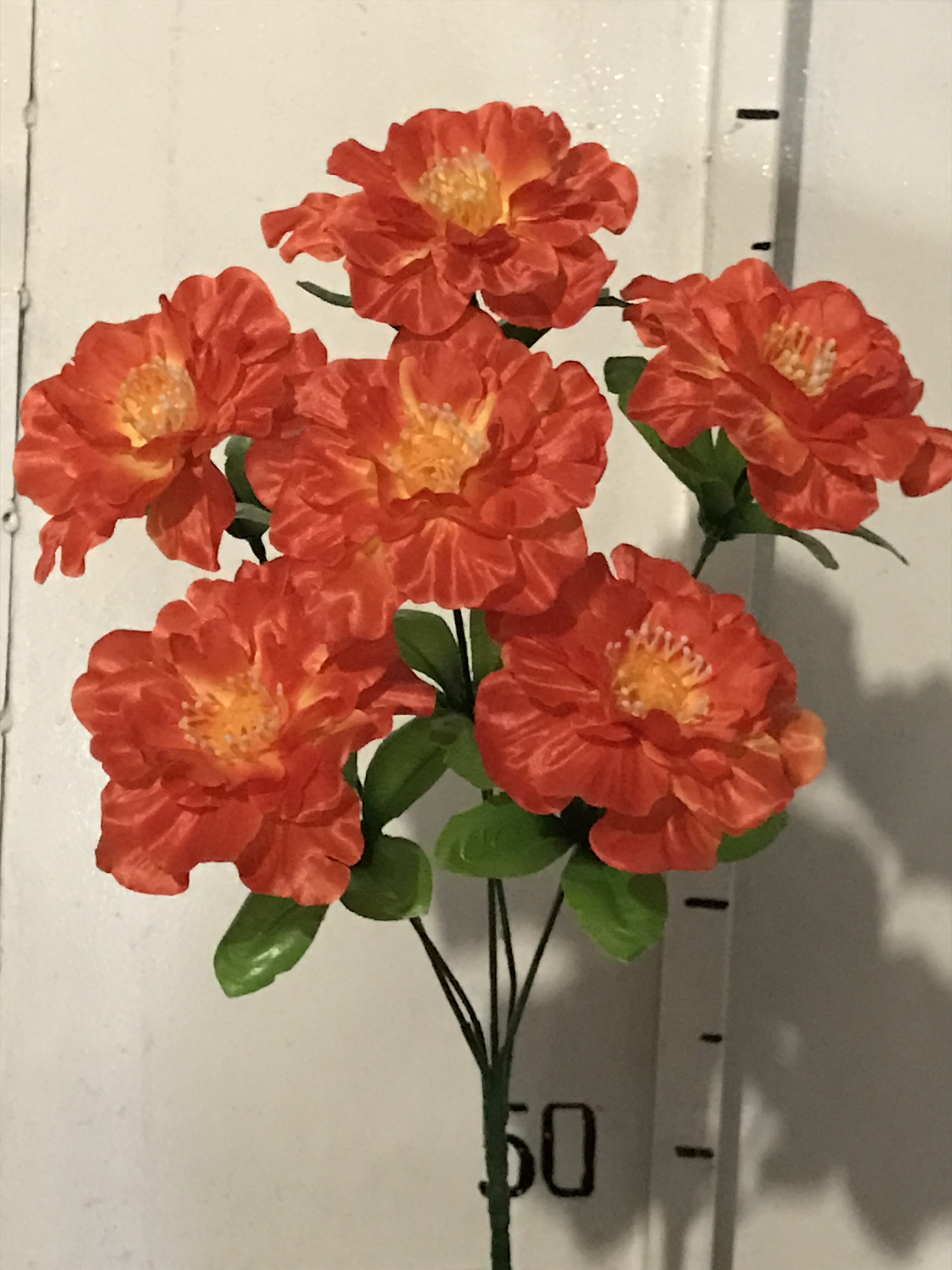 Искусственные цветы оптом Камелия атласная 6 ка новая