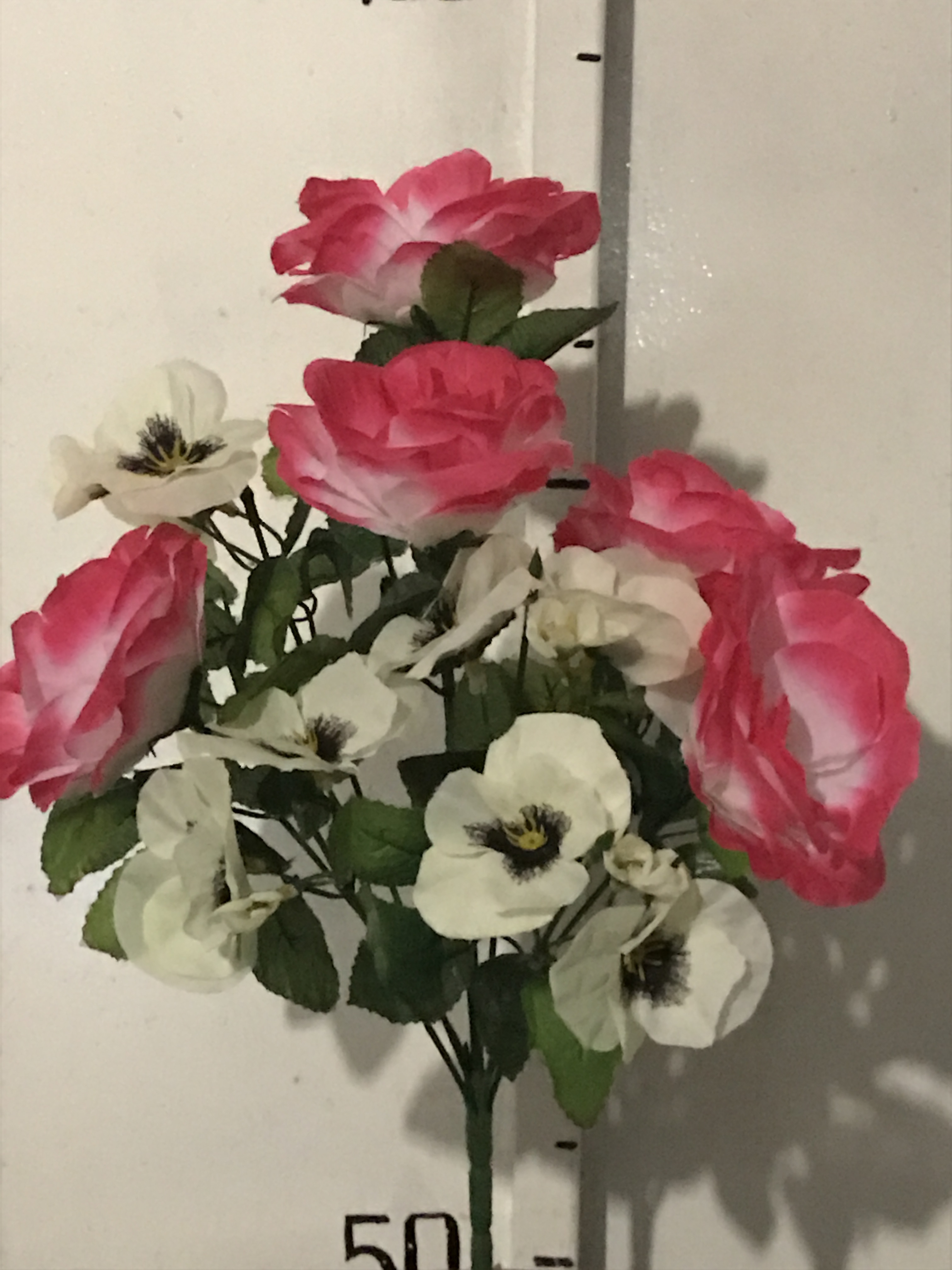 Искусственные цветы оптом Роза +анютины глазки